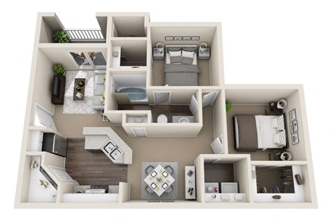 Roosevelt 2 bedroom floor plan